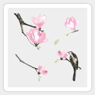 Watercolour Magnolia Sticker